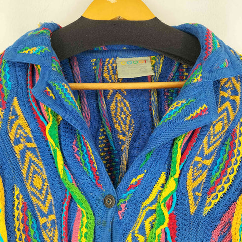 クージー COOGI 90S 3Dニットカーディガン メンズ import:M